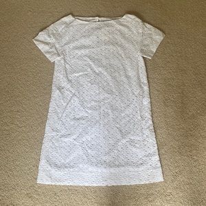 White floral eyelet Kate Spade t shirt dress in size 4, brand new with tags